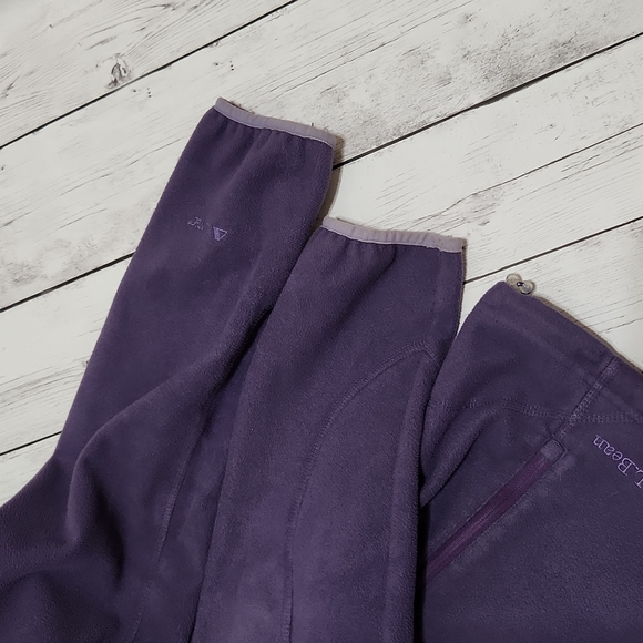 L.L. Bean Womens Medium Regular Purple Zippered Hooded jacket - Picture 6 of 8